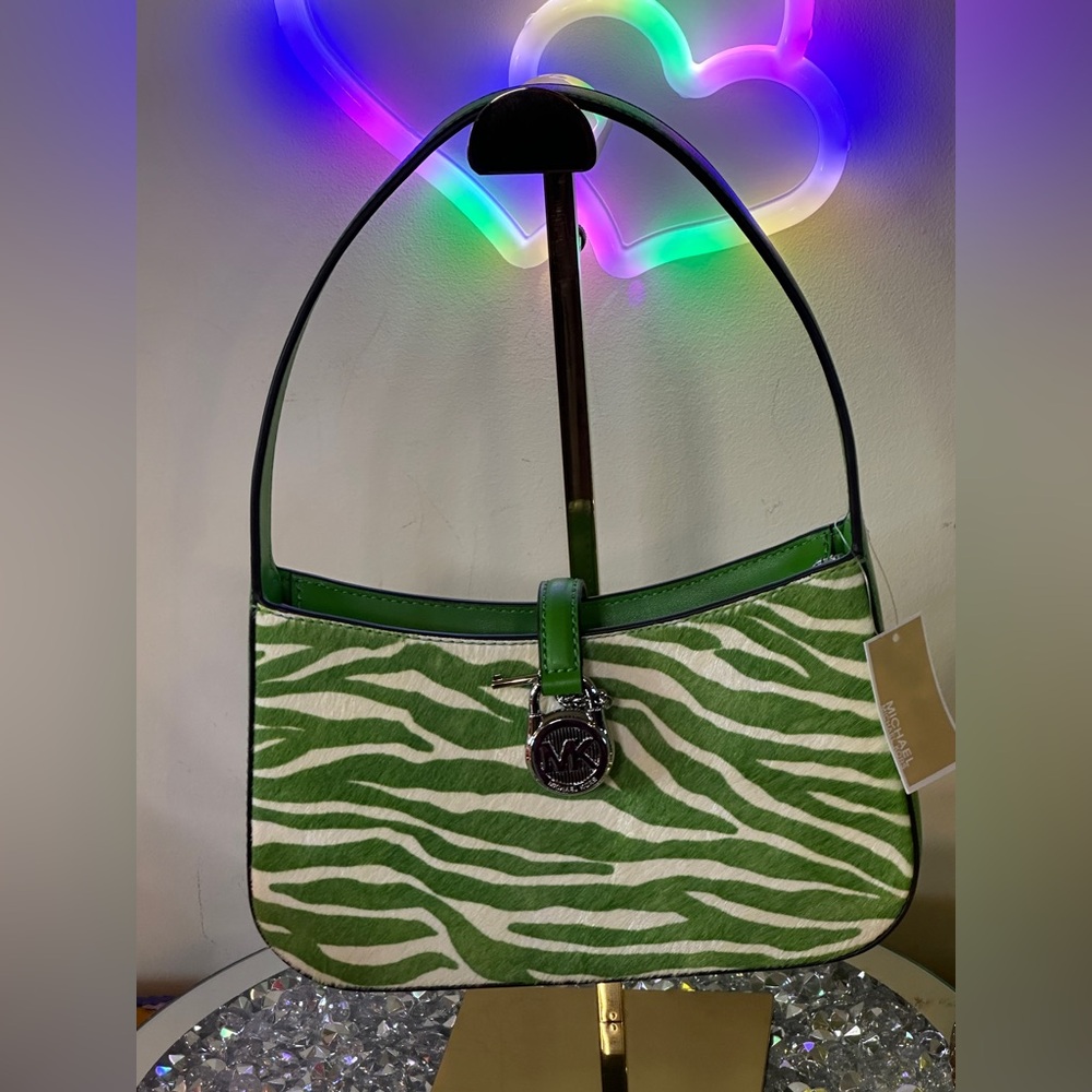 NWT - Michael Kors Lyra Small Zebra Print Calf Hair Shoulder Bag. Retail $448.00